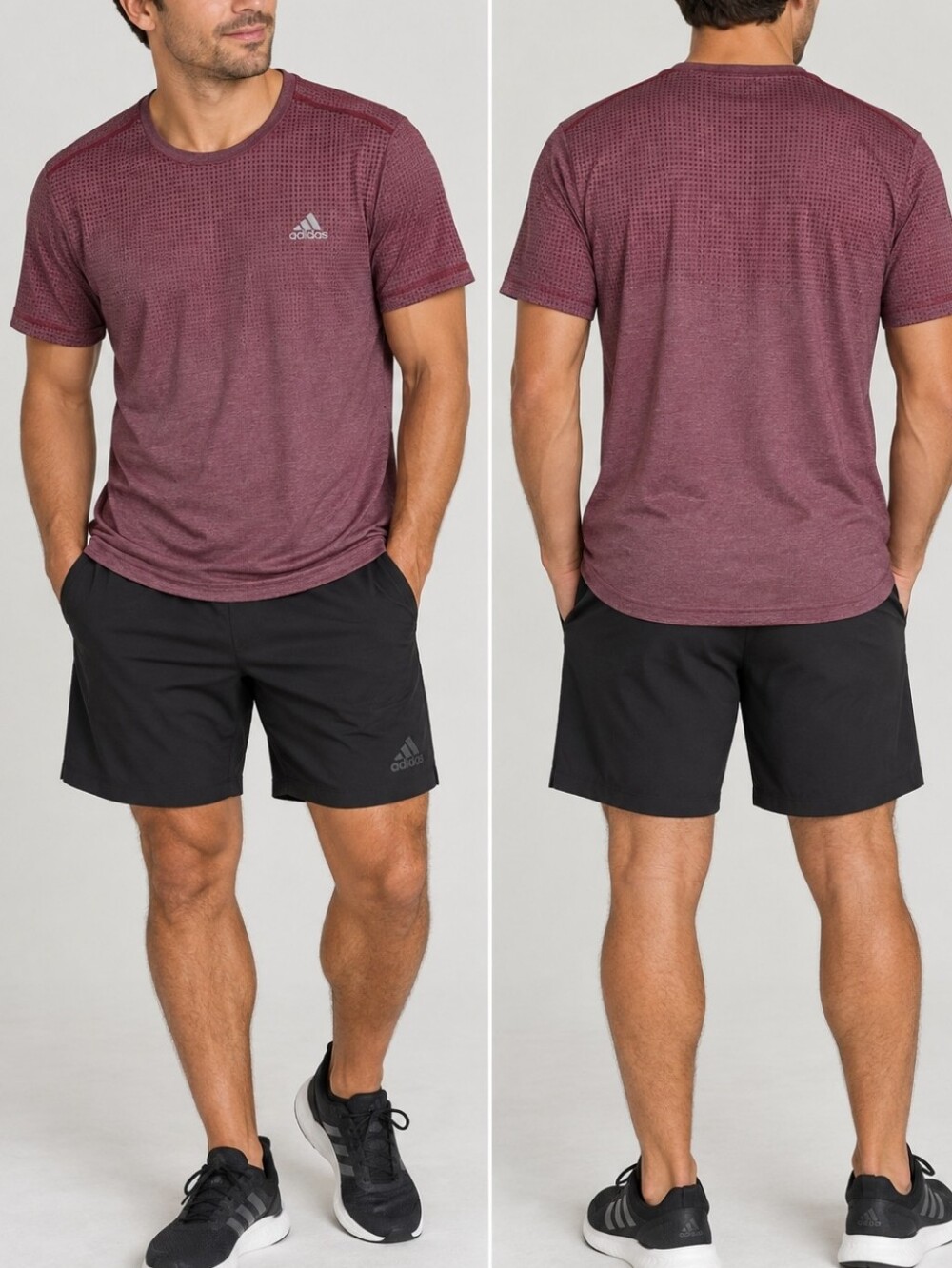 Adidas burgundy aeroknit shirt